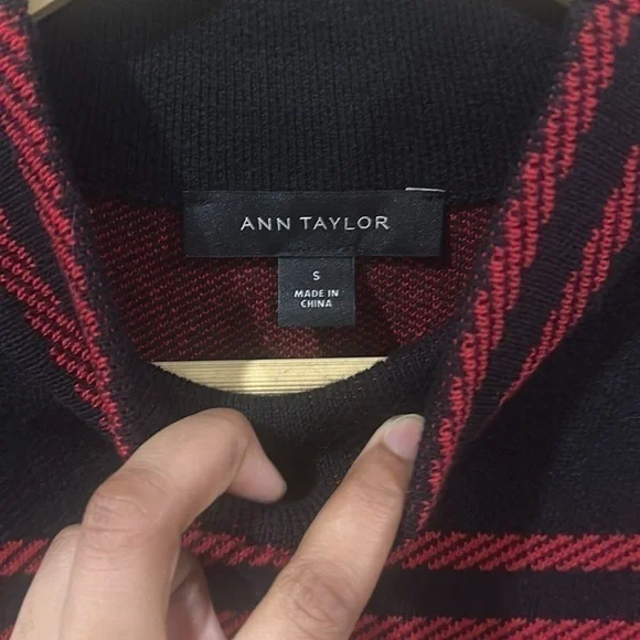 Ann Taylor Petite Plaid Mock Neck Sweater Dress Sz S - Picture 5 of 7